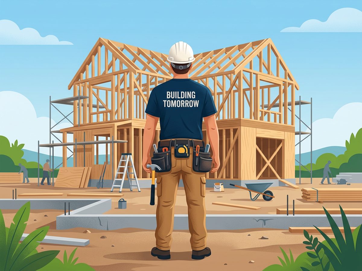 Contractor on a job site